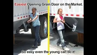 Grain Hopper Trailers - Easy Open Grain Door Demonstration