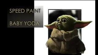 Speed painting in PROCREATE - Drawing Baby Yoda