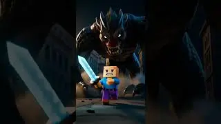 Herobrine vs Mobzilla #Minecraft #action #animation #gaming #fight