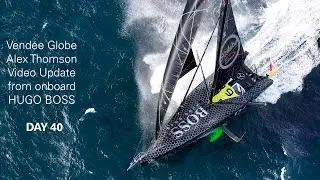Vend&eacute;e Globe Day 40 Alex Thomson update onboard HUGO BOSS