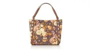 Sharif Digital Print with Saffiano Leather Trim Tote