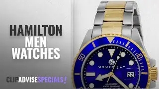 10 Best Selling Hamilton Men Watches [2018 ]: Henry Jay Mens 23K Gold Plated Two Tone Stainless