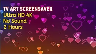 Hearts Abstract Animation Background Video | Flying Heart Pink Screensaver | Animated Background HD