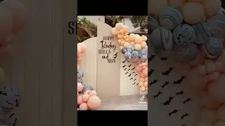 Hobby Lobby&rsquo;s Wood Arched Panel Background Stand #rva  #birthdayparty #diyarches #howto #halloween
