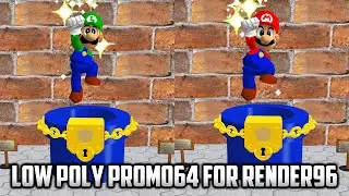 ⭐ Super Mario 64 PC Port - Low Poly Promo64 Mario & Luigi for Render96