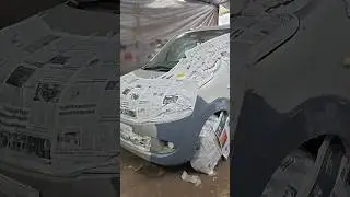 WagonR Silky Silver Full Side Paint Job | Professional Car Painting 🛠️  #carrestoration