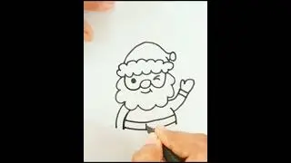 How To Draw A Santa Claus For Kids | Easy Drawing For Kids Step By Step #shorts #drawing #easy #art