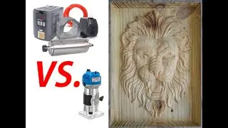 2.2KW water-cooled spindle VS. wood router - 3D art relief made easy - VFD + USB RNRMotion Mach3
