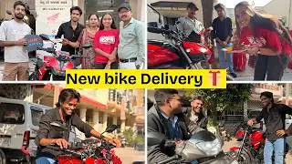Finally Got New DREAM BIKE&hellip; 🥹 Taking Delivery !! ❤️| Familly & Friend Reactions 😍