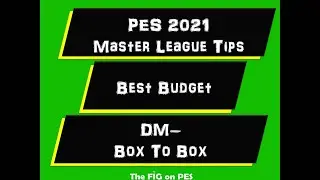 Best Budget Defensive Midfielders (DM) Box to Box - PES 2021 Master League