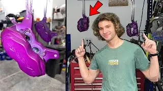 I SPRAY PAINTED MY NEW BRAKE CALIPERS?! (PURPLE RATTLE CAN JOB ON THE BAER BRAKES + UNIVERSAL TRIP)