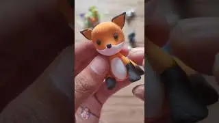Clay fox 🦊 keychain||#clay #clayart #craft #short #shortvideo #easy  #ARCreatin #handmade .