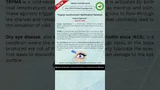 May 2025 FDA New Drug Approval: Tryptyr acoltremon Ophthalmic Solution