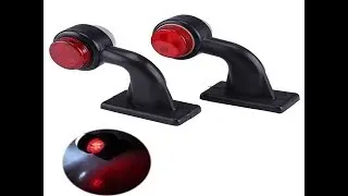2PCs camion SIDE MARKER LIGHTS INDICATOR RUBBER LAMP TRAILER TRUCK 12V OUTLINE