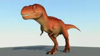 T-rex walk cycle WIP