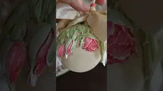 Сделала ШАРИК в стиле ШЕББИ ШИК! Скоро будет МК! #елочнаяигрушка #шарикнаелку #шеббишик