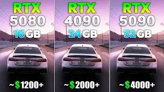 RTX 5080 vs RTX 4090 vs RTX 5090 - Test in 12 Games | 4K