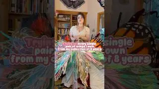 Trying on every pair of fantasy wings I own