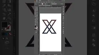 Letter X Logo Design Tutorial  #logo #adobeillustrator #shorts