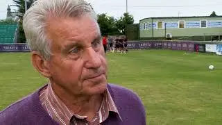 Chairman of the Truro City Supporters Club Speaks to Dave Deacon