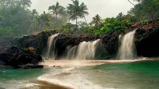 Tropical Waterfall: Sound of Waterfall & Tropics, Study, Relax Sleep