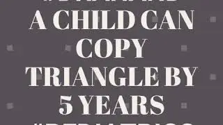 When can I child copy triangle? #pediatricsbydranand #aiims2019