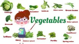 Vegetables in English - Fruits and vegetables vocabulary for kids, toddlers and young learners