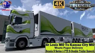 ATS 1.56 | Сент-Луис, Миссури &mdash; Канзас-Сити, Миссури | Доработка Scania S Series и FTE Reefer B-D...