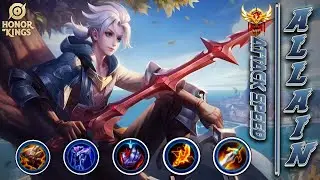 INSANE ALLAIN CLASH LANE GAMEPLAY | ATTACK SPEED BUILD & ARCANA | HONOR OF KINGS | PT 62