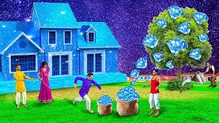 जादुई हीरा घर और पेड़ Magical Diamond House Diamond Tree हिंदी कहानियां 3D Hindi Kahaniya Stories