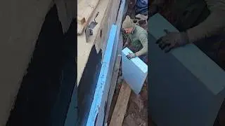 What's he doing there? #basementwaterproofing  #construction #diy #insulation