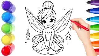 How to draw Fairy | easy drawing and coloring for kids