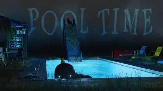 Cool Down By The Secret Pool | soft water sounds, crickets, rustling | ASMR Soundscape | No AI