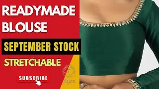 F971 | Readymade Stretchable Blouses | Front Open, Full Sleeve,Self Design | Latest Saree Blouses