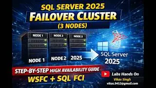 SQL Server 2025 Failover Cluster (3 Nodes) | Step-by-Step High Availability Guide | WSFC + SQL FCI