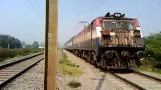 Tigerface BIA WAG-7 Speeds Through With Rewa Bilaspur Fast Passenger In Tow(Indian Railways)