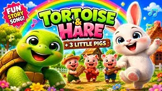🐢🐇🐷 Telugu Kids Rhymes | Tortoise & Hare + Three Little Pigs | 3D Animation | BP Kids