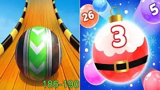 Sky Rolling Ball 3D VS Marble Run 3D Android iOS Mobile Gameplay Walkthrough Level 186-190