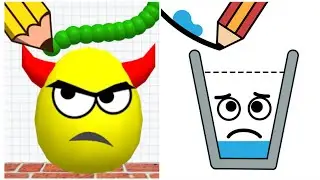 Draw To Smash Vs Happy Glass Logic Puzzle Game Challenge Merge Double Max Level!