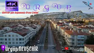Kapadokya'nın incisi Ürgüp'te karlı bir gün doğumu - NEVŞEHİR / 4K Drone Çekimi / 14.1.22