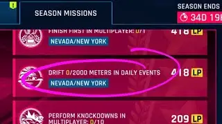 Asphalt 9 - Drift 2000m in Daily Events - Nevada/New York - Season Mission Guide