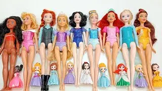 Rainbow Disney Princess Doll Mattel and Original Dolls ~ DIY Miniature Dress Satisfying Dolls ASMR 