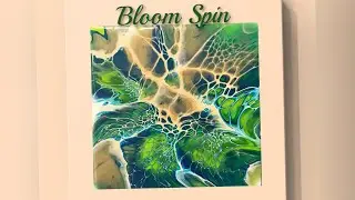 (548) Bloom Technique, Acrylic Pouring Painting, Spin it.