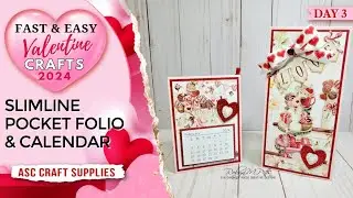 EASY VALENTINE CRAFTS | SLIMLINE POCKET FOLIO & CALENDAR | ASC SUPPLIES DTP