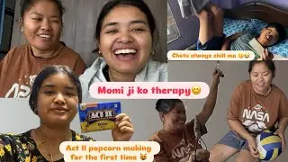 Popcorn trying for the first time🙂||Momi ji ko progress 🥹🫶🏻||Aapana’sSaying||