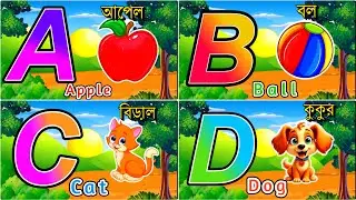 My First ABCD Class | রঙিন ছবিতে English Alphabet শেখা | ABCD Bangla Kids Class