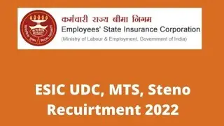 ESIC vacancy 2021 and exam pattern & syllabus