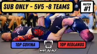 Mat Beast 4 | 5v5 Jiu Jitsu Team Duels | 10P Covina vs 10P Redlands | Quarterfinals Match 1