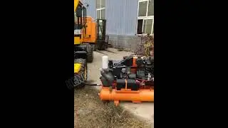 Loading guardrail pile driver