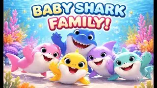 Baby Shark Family 🦈💛 Fun Song | Colorful Kids Animation | Safe at Last & Goodbye 👋